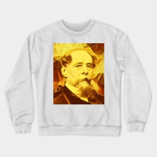 Charles Dickens Golden Portrait | charlles dickens artwork 11 Crewneck Sweatshirt